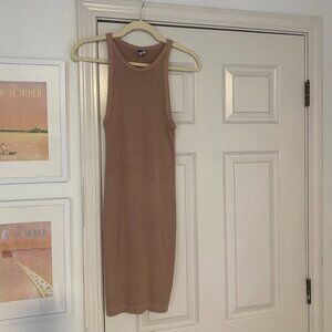 Tan Ribbed Dress